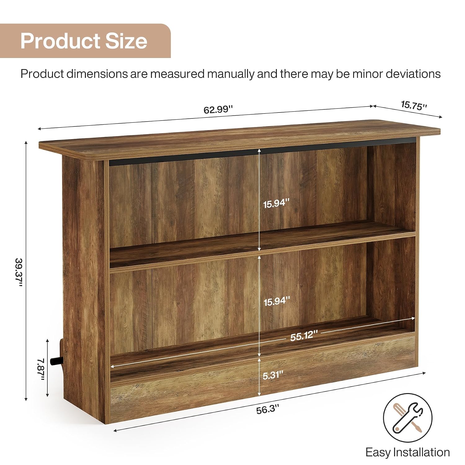 63'' Bar Table, 2-Tier Bar Cab - огляд і ціна Commercial Kitchen And Bar